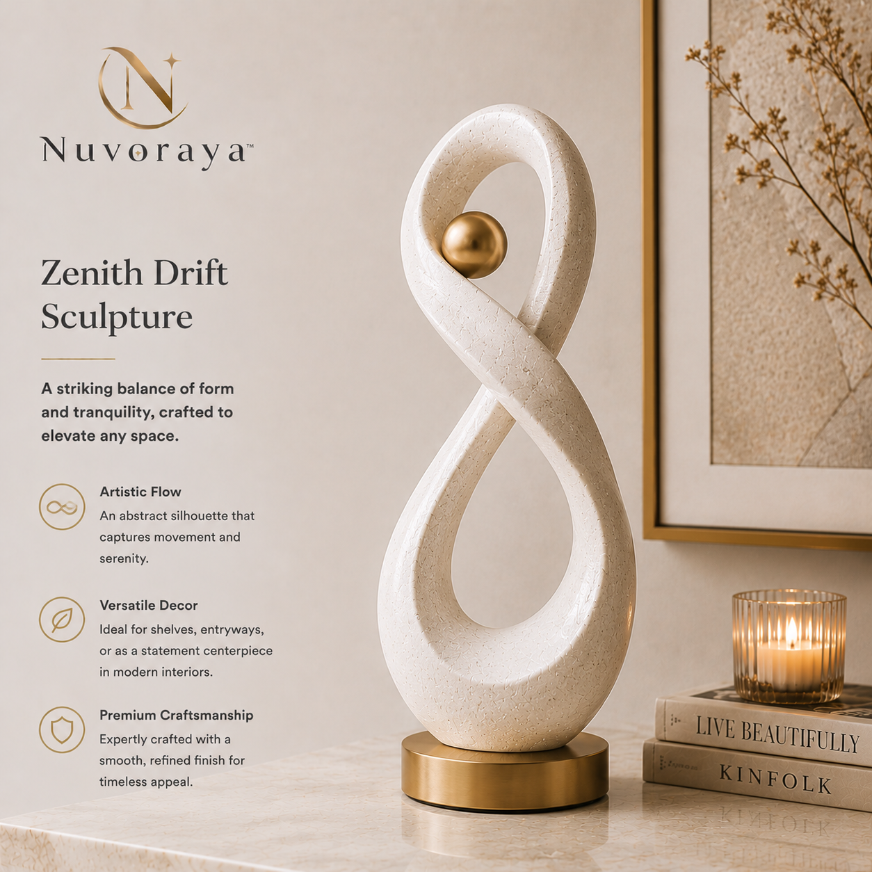 Nuvoraya™ Zenith Drift Sculptural Accent