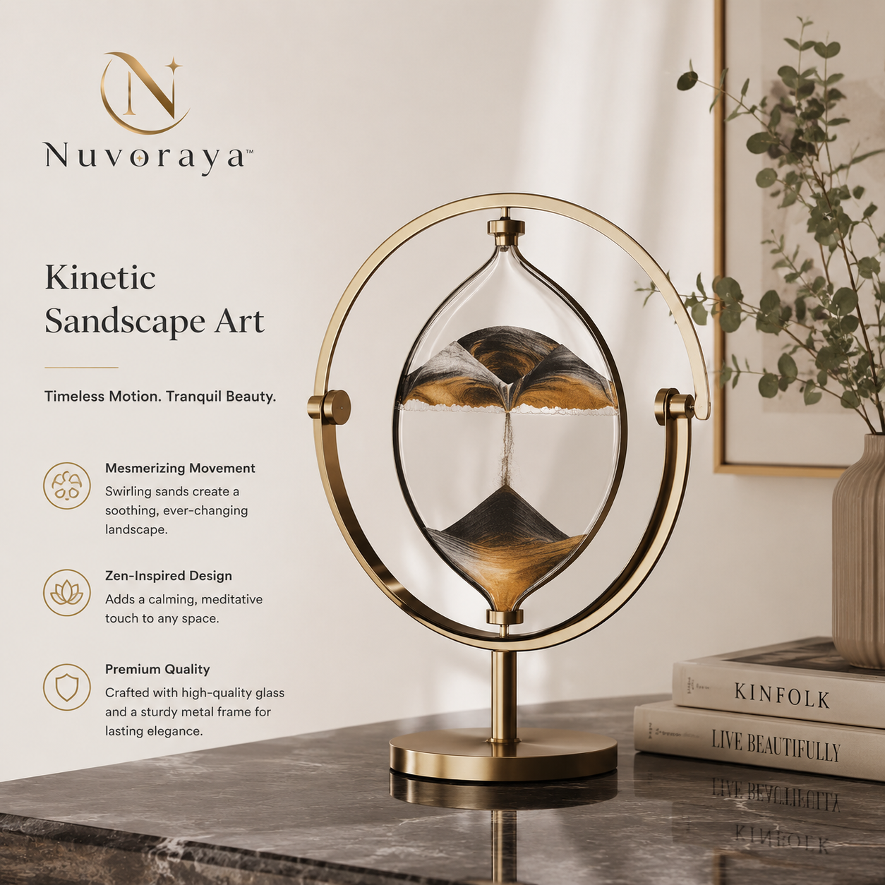 Nuvoraya™ Kinetic Sandscape Art Sculpture